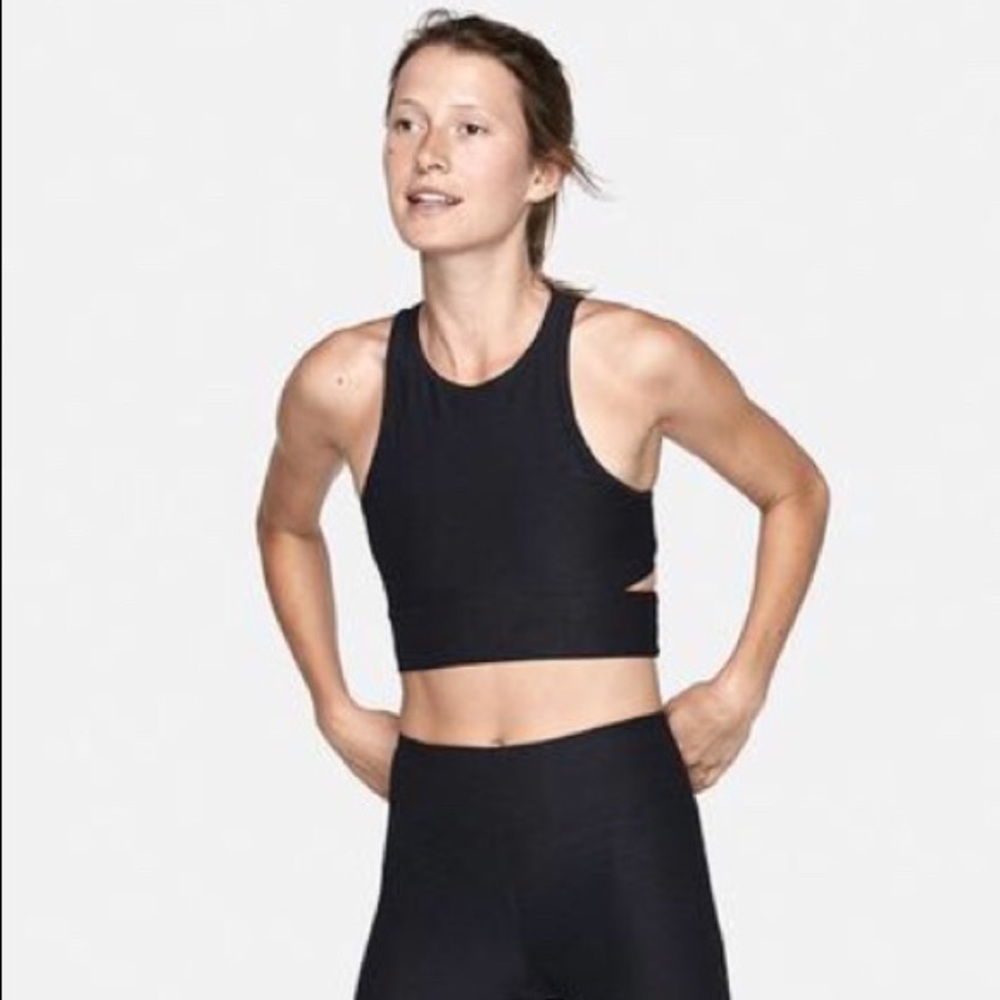 Outdoor Voices Slashback Charcoal crop Sz S